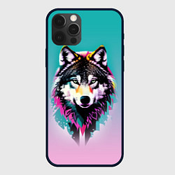 Чехол iPhone 12 Pro Волчья морда - поп-арт