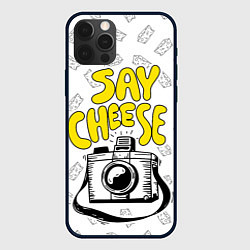 Чехол для iPhone 12 Pro Say cheese, цвет: 3D-черный