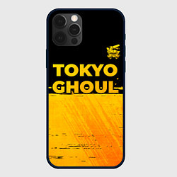 Чехол iPhone 12 Pro Tokyo Ghoul - gold gradient: символ сверху