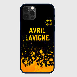 Чехол iPhone 12 Pro Avril Lavigne - gold gradient: символ сверху