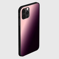 Чехол для iPhone 12 Pro Градиент пыльно-розовый, цвет: 3D-черный — фото 2