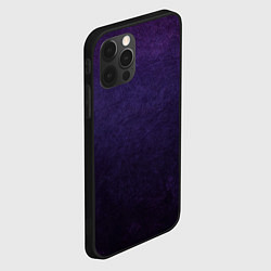 Чехол для iPhone 12 Pro Фиолетово-черный градиент, цвет: 3D-черный — фото 2