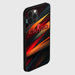 Чехол для iPhone 12 Pro CS GO abstract logo, цвет: 3D-черный — фото 2