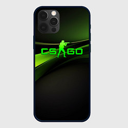 Чехол iPhone 12 Pro CS GO black green logo