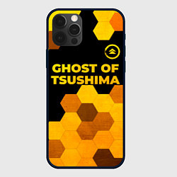 Чехол iPhone 12 Pro Ghost of Tsushima - gold gradient: символ сверху