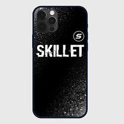 Чехол iPhone 12 Pro Skillet glitch на темном фоне: символ сверху