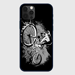 Чехол для iPhone 12 Pro Bmx jump rider, цвет: 3D-черный