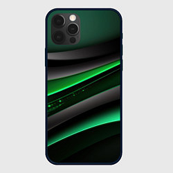 Чехол iPhone 12 Pro Black green line