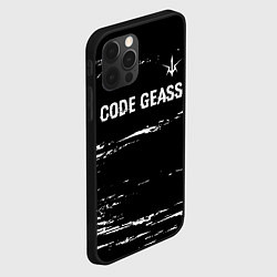 Чехол для iPhone 12 Pro Code Geass glitch на темном фоне: символ сверху, цвет: 3D-черный — фото 2