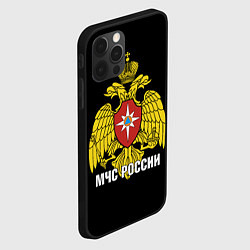 Чехол для iPhone 12 Pro МЧС России - герб, цвет: 3D-черный — фото 2