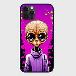 Чехол для iPhone 12 Pro Alien - comics art style, цвет: 3D-черный