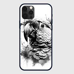 Чехол iPhone 12 Pro Попугай ара в старинных очках