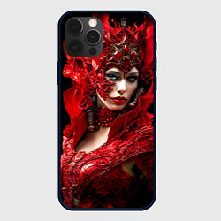 Чехол для iPhone 12 Pro Красная королева, цвет: 3D-черный