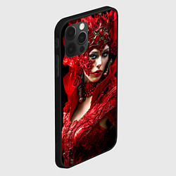 Чехол для iPhone 12 Pro Красная королева, цвет: 3D-черный — фото 2