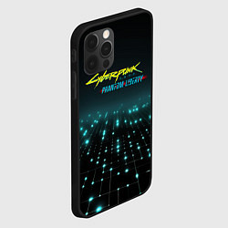 Чехол для iPhone 12 Pro Cyberpunk logo neon, цвет: 3D-черный — фото 2