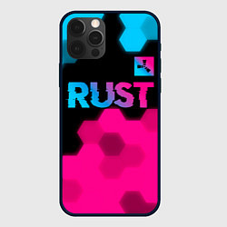Чехол iPhone 12 Pro Rust - neon gradient: символ сверху