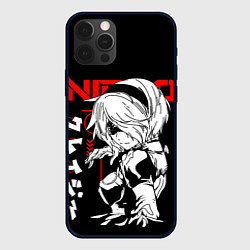 Чехол iPhone 12 Pro Nier automata - черный и красный