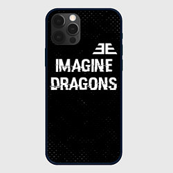 Чехол iPhone 12 Pro Imagine Dragons glitch на темном фоне: символ свер