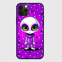 Чехол для iPhone 12 Pro Alien - purple color, цвет: 3D-черный