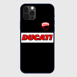 Чехол iPhone 12 Pro Ducati motors - черный