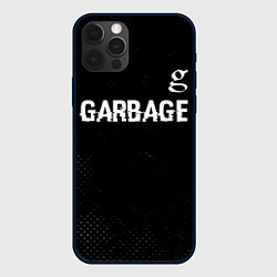 Чехол iPhone 12 Pro Garbage glitch на темном фоне: символ сверху