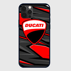 Чехол iPhone 12 Pro Ducati - red stripes