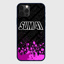 Чехол для iPhone 12 Pro Sum41 rock legends: символ сверху, цвет: 3D-черный