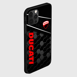 Чехол для iPhone 12 Pro Ducati - технологическая броня, цвет: 3D-черный — фото 2