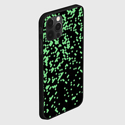 Чехол для iPhone 12 Pro Green pixel, цвет: 3D-черный — фото 2