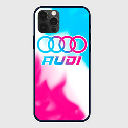 Чехол iPhone 12 Pro Audi neon gradient style