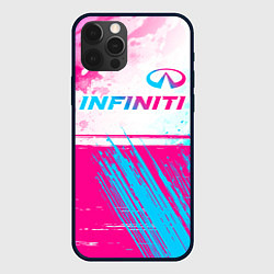 Чехол iPhone 12 Pro Infiniti neon gradient style: символ сверху