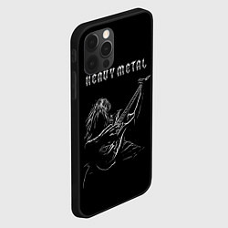 Чехол для iPhone 12 Pro Heavy metal metalhead, цвет: 3D-черный — фото 2