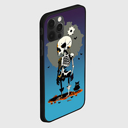 Чехол для iPhone 12 Pro Funny skeleton - neural network - halloween, цвет: 3D-черный — фото 2