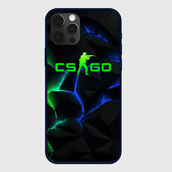 Чехол iPhone 12 Pro CS GO green blue neon