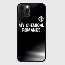 Чехол iPhone 12 Pro My Chemical Romance glitch на темном фоне: символ