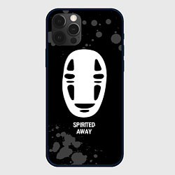 Чехол для iPhone 12 Pro Spirited Away glitch на темном фоне, цвет: 3D-черный