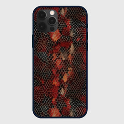 Чехол для iPhone 12 Pro Кожа змея, цвет: 3D-черный