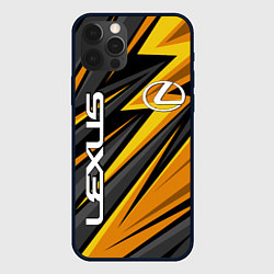Чехол для iPhone 12 Pro Лексус - желтая спортивная абстракция, цвет: 3D-черный