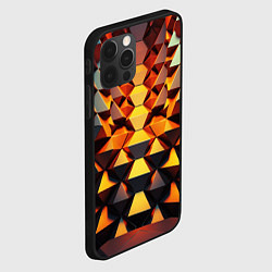 Чехол для iPhone 12 Pro Объемные кубы полигон, цвет: 3D-черный — фото 2