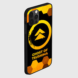 Чехол для iPhone 12 Pro Ghost of Tsushima - gold gradient, цвет: 3D-черный — фото 2