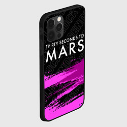 Чехол для iPhone 12 Pro Thirty Seconds to Mars rock legends: символ сверху, цвет: 3D-черный — фото 2