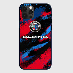 Чехол для iPhone 12 Pro Alpina - BMW colors, цвет: 3D-черный