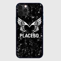 Чехол iPhone 12 Pro Placebo glitch на темном фоне
