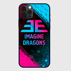 Чехол iPhone 12 Pro Imagine Dragons - neon gradient