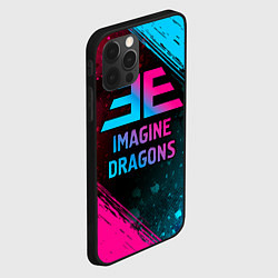 Чехол для iPhone 12 Pro Imagine Dragons - neon gradient, цвет: 3D-черный — фото 2