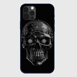 Чехол для iPhone 12 Pro Череп будущего cyberpunk, цвет: 3D-черный