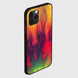 Чехол для iPhone 12 Pro Огненный тай дай, цвет: 3D-черный — фото 2
