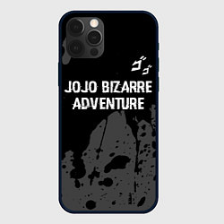 Чехол iPhone 12 Pro JoJo Bizarre Adventure glitch на темном фоне: симв
