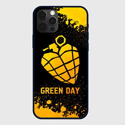 Чехол iPhone 12 Pro Green Day - gold gradient