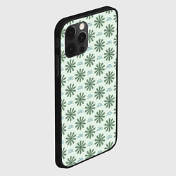 Чехол для iPhone 12 Pro Веточки и полоски, цвет: 3D-черный — фото 2